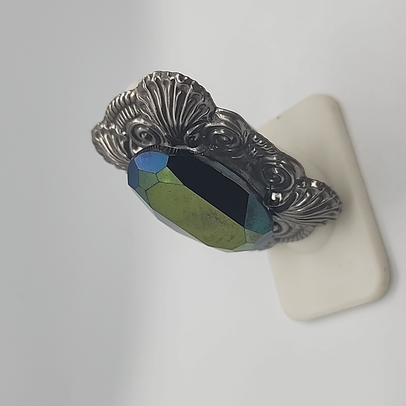 GASOLINE GLAMOUR FORTUNE TELLER RING GREEN AB OVAL - Picture 3 of 7